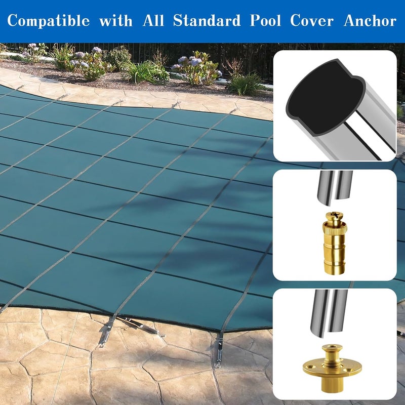 UQM 31-1/2 inch Pool Cover Tool, 2 Pack Pool Cover Installation Tool，Swimming Pool Safety Cover Installation and Removal Rod Tool, Suitable for All Standard Pool Cover Anchors - Image 3